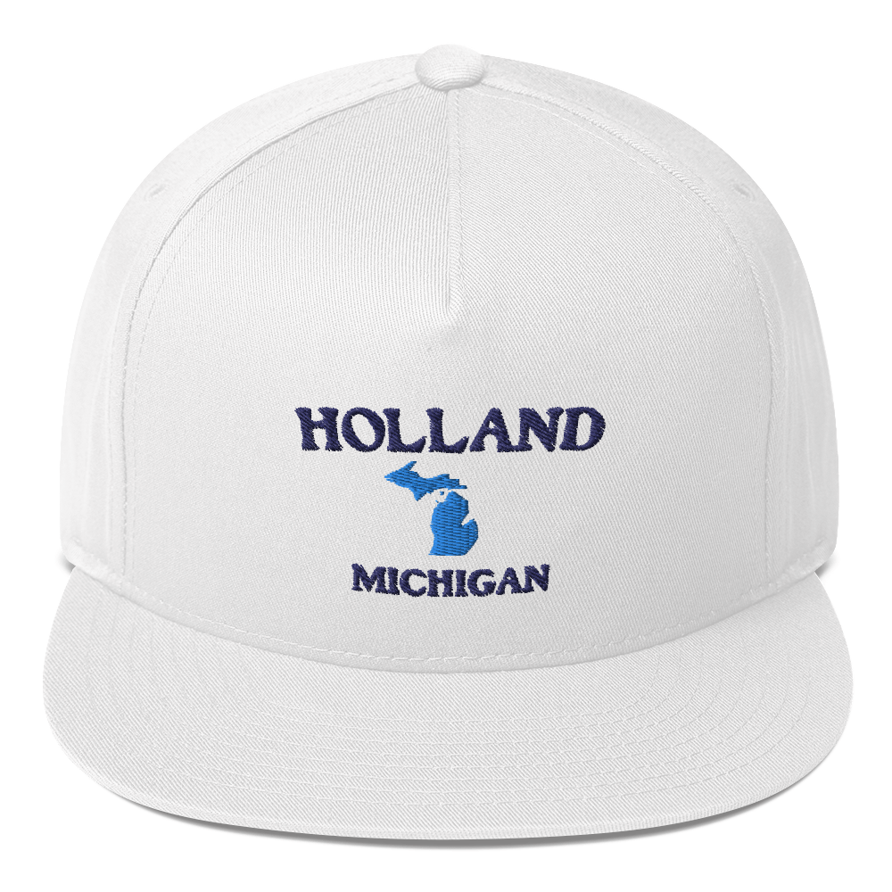 'Holland Michigan' Flat Bill Snapback (w/ Michigan Outline)