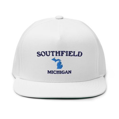 'Southfield Michigan' Flat Bill Snapback (w/ Michigan Outline)