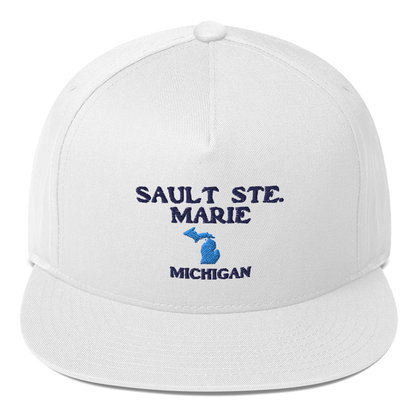 'Sault Ste. Marie' Flat Bill Snapback (w/ Michigan Outline)