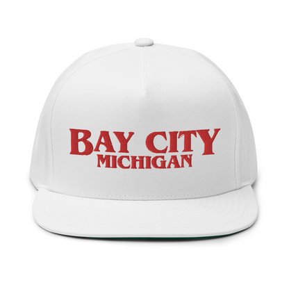 'Bay City Michigan' Flat Bill Snapback (1980s Drama Parody)