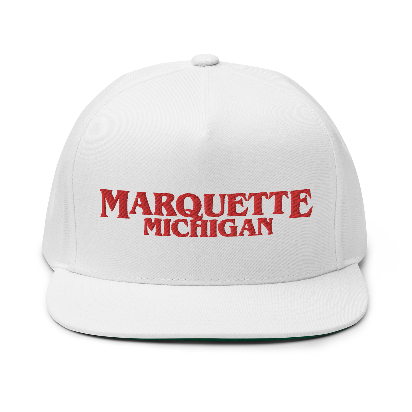 'Marquette Michigan' Flat Bill Snapback (1980s Drama Parody)