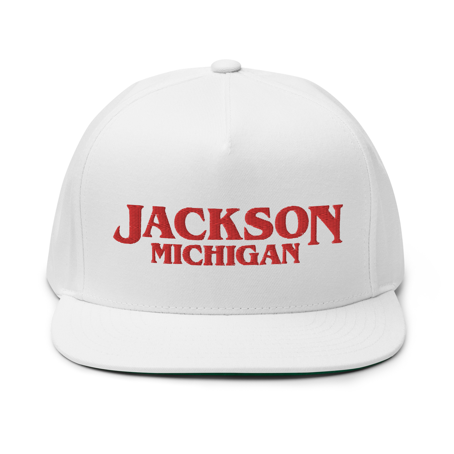 'Jackson Michigan' Flat Bill Snapback (1980s Drama Parody)