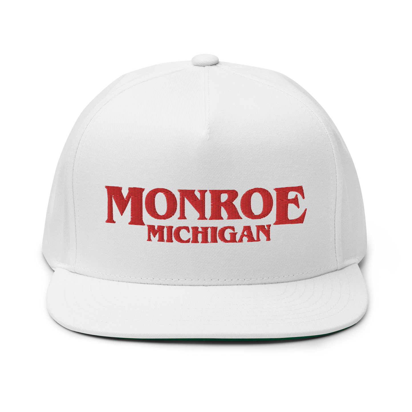 'Monroe Michigan' Flat Bill Snapback (1980s Drama Parody)