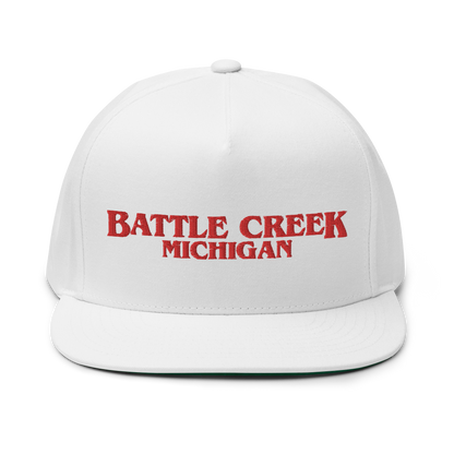 'Battle Creek Michigan' Flat Bill Snapback (1980s Drama Parody)