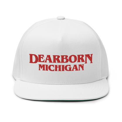 'Dearborn Michigan' Flat Bill Snapback (1980s Drama Parody)