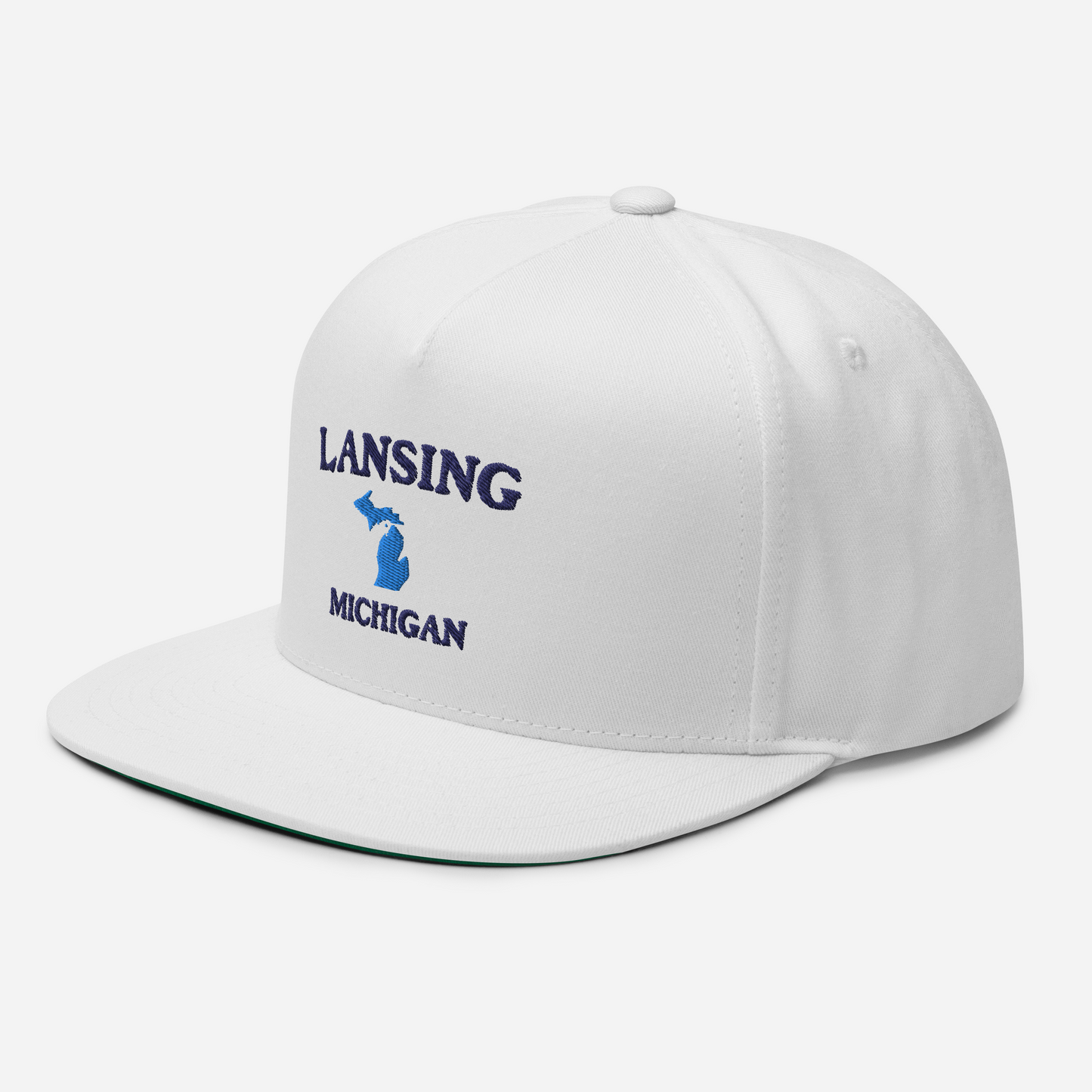 'Lansing Michigan' Flat Bill Snapback (w/ Michigan Outline)