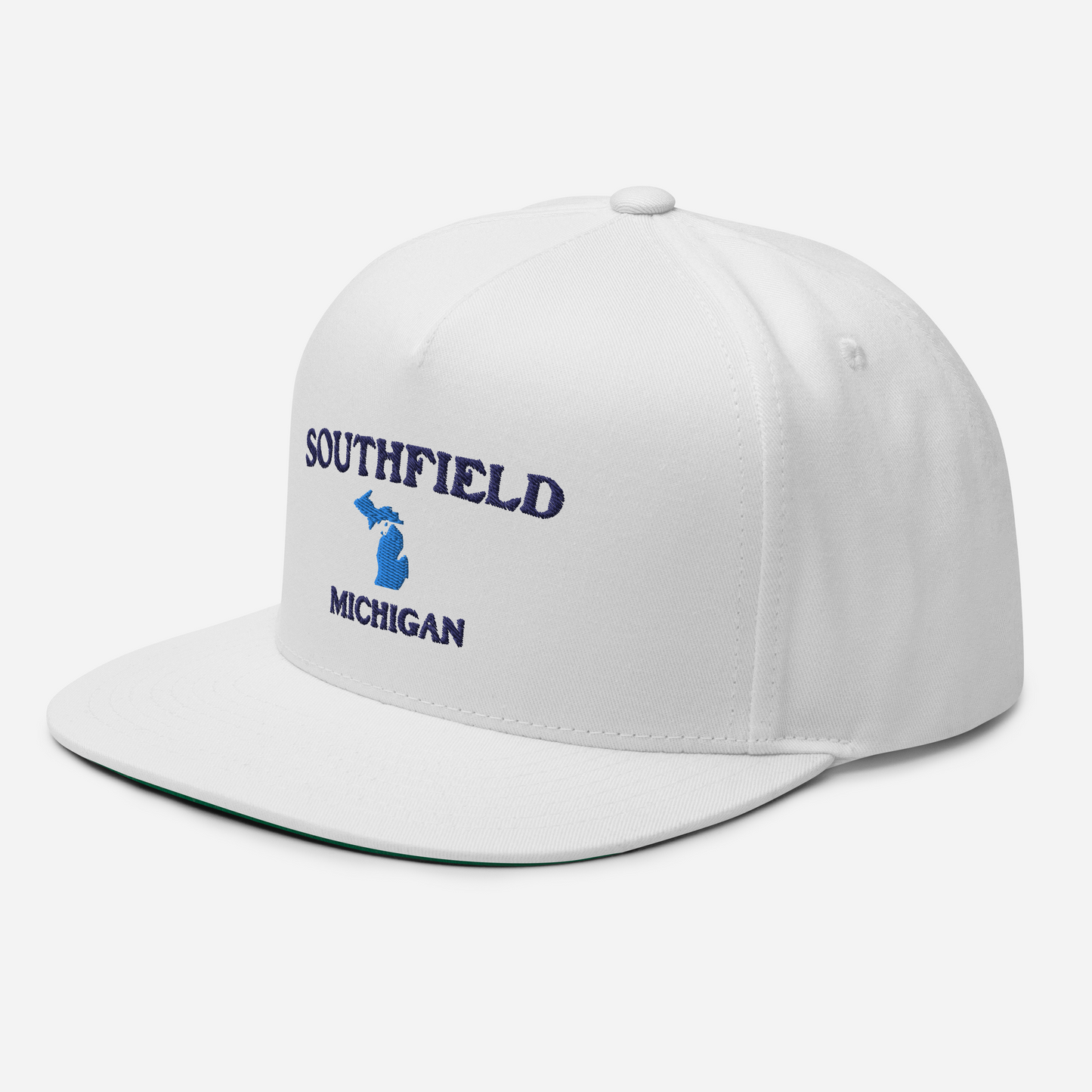 'Southfield Michigan' Flat Bill Snapback (w/ Michigan Outline)