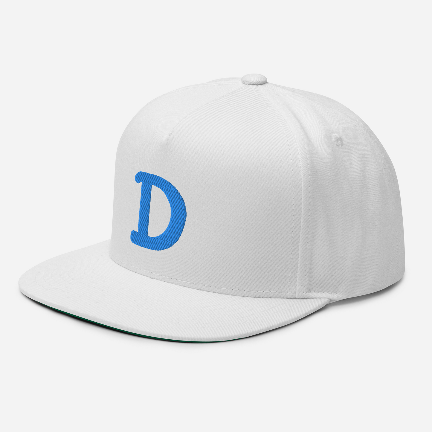 Detroit 'Old French D' Flat Bill Snapback | Azure Embroidery