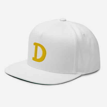 Detroit 'Old French D' Flat Bill Snapback | Gold Embroidery