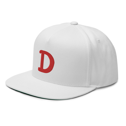 Detroit 'Old French D' Flat Bill Snapback | Red Embroidery