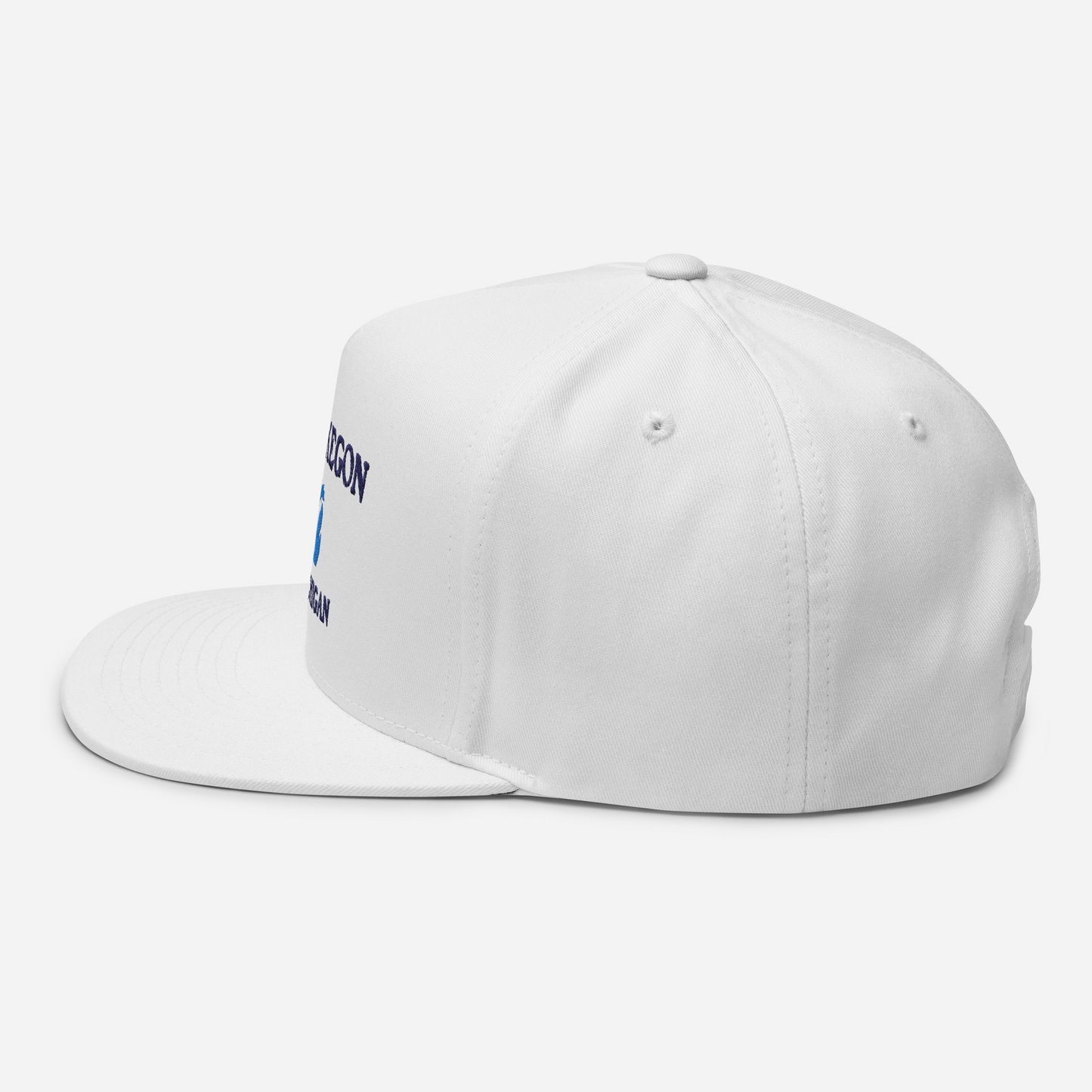 'Muskegon Michigan' Flat Bill Snapback (w/ Michigan Outline)