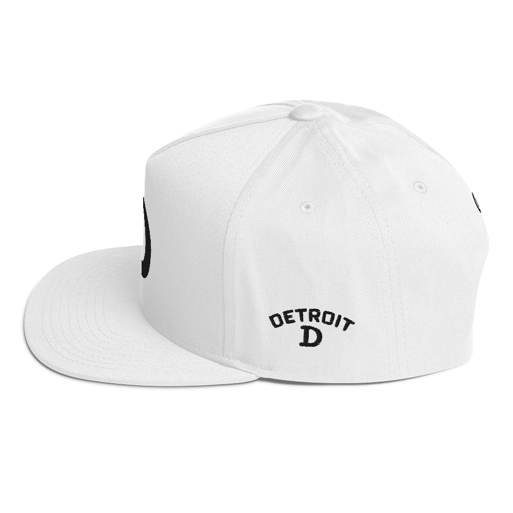 Detroit 'Old French D' Flat Bill Snapback (w/ Side Design)