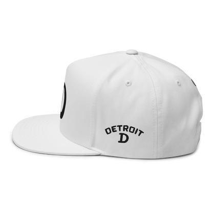 Detroit 'Old French D' Flat Bill Snapback (w/ Side Design)