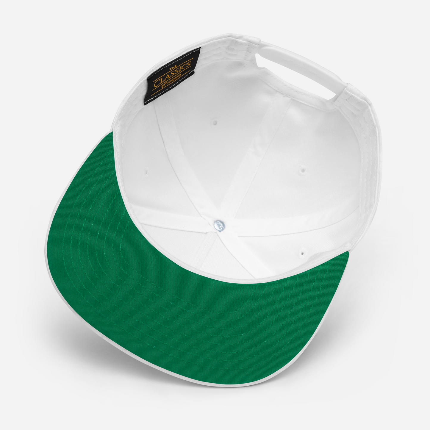 'Detroit' Flat Bill Snapback | White/Black Embridery