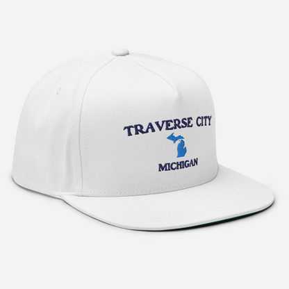 'Traverse City Michigan' Flat Bill Snapback (w/ Michigan Outline)