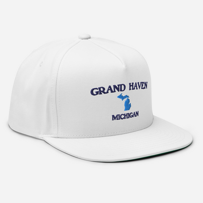 'Grand Haven' Flat Bill Snapback (w/ Michigan Outline)