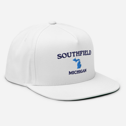 'Southfield Michigan' Flat Bill Snapback (w/ Michigan Outline)