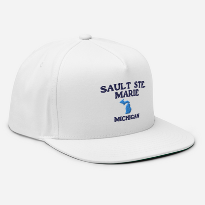 'Sault Ste. Marie' Flat Bill Snapback (w/ Michigan Outline)