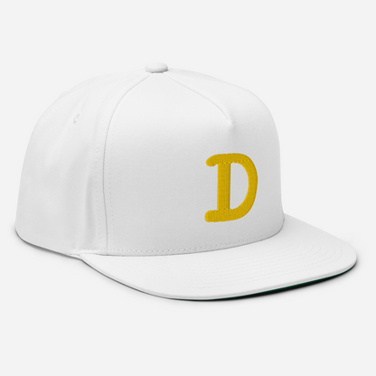 Detroit 'Old French D' Flat Bill Snapback | Gold Embroidery