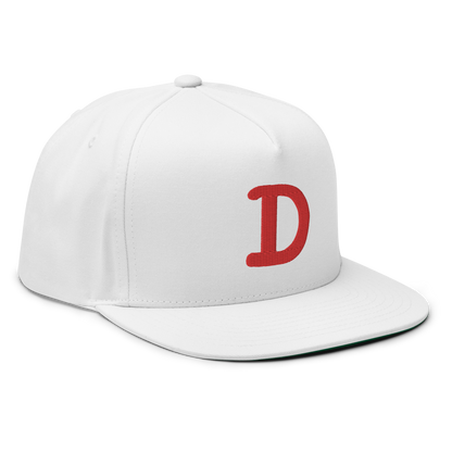 Detroit 'Old French D' Flat Bill Snapback | Red Embroidery