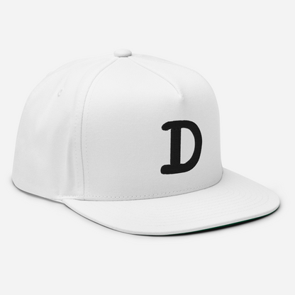 Detroit 'Old French D' Flat Bill Snapback (w/ Side Design)