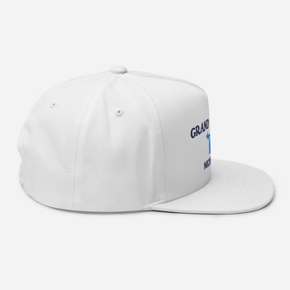 'Grand Rapids Michigan' Flat Bill Snapback Cap (w/ Michigan Outline)