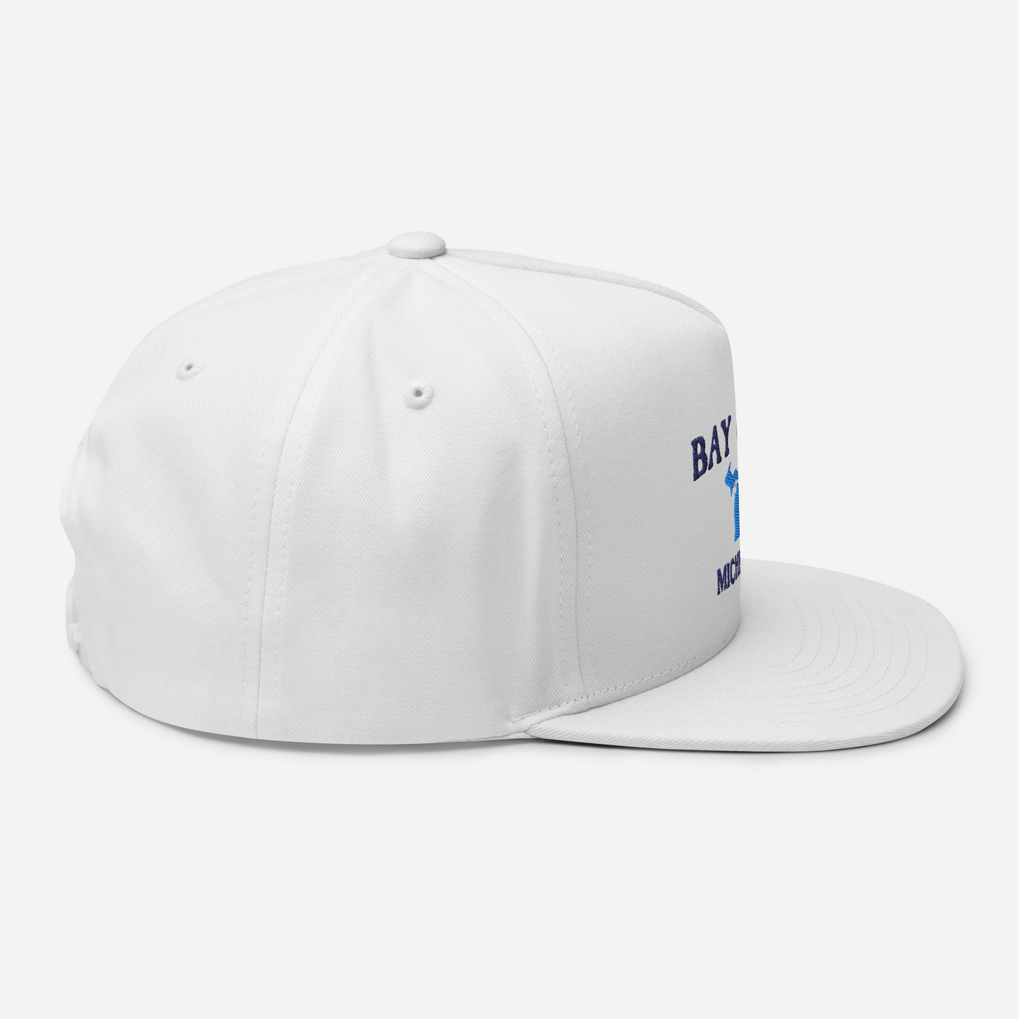 'Bay City Michigan' Flat Bill Snapback (w/ Michigan Outline)