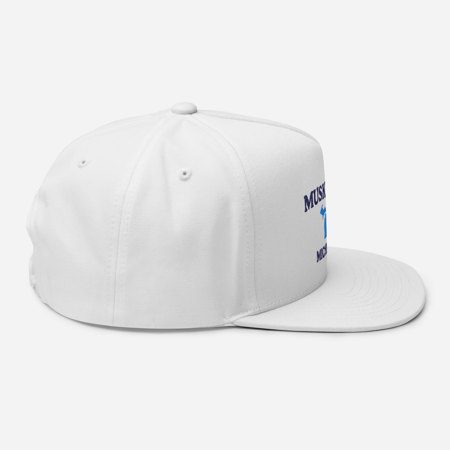 'Muskegon Michigan' Flat Bill Snapback (w/ Michigan Outline)