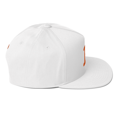 Detroit 'Old French D' Flat Bill Snapback (w/ Side Design) | Orange Embroidery