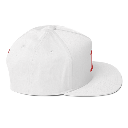 Detroit 'Old French D' Flat Bill Snapback (w/ Side Design) | Red Embroidery