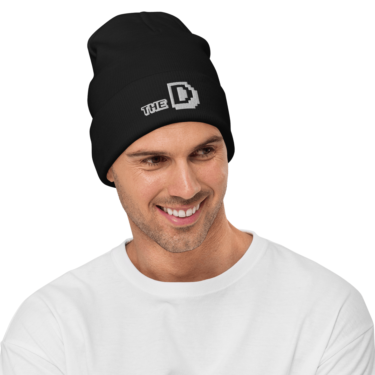 Detroit 'The D' Winter Beanie (Arcade Font) | White Embroidery - Circumspice Michigan