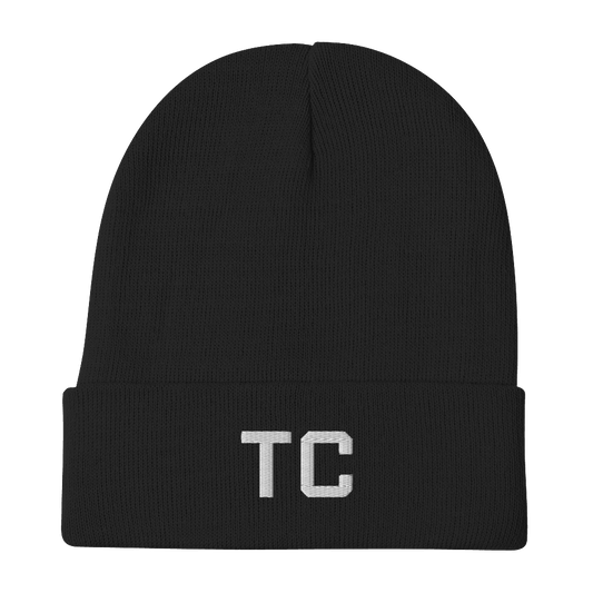 Traverse City 'TC' Winter Beanie (Athletic Font) - Circumspice Michigan