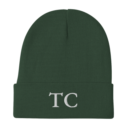 Traverse City 'TC' Winter Beanie (French Serif Font) - Circumspice Michigan