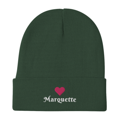 'Marquette' Winter Beanie (w/ Heart Outline) - Circumspice Michigan