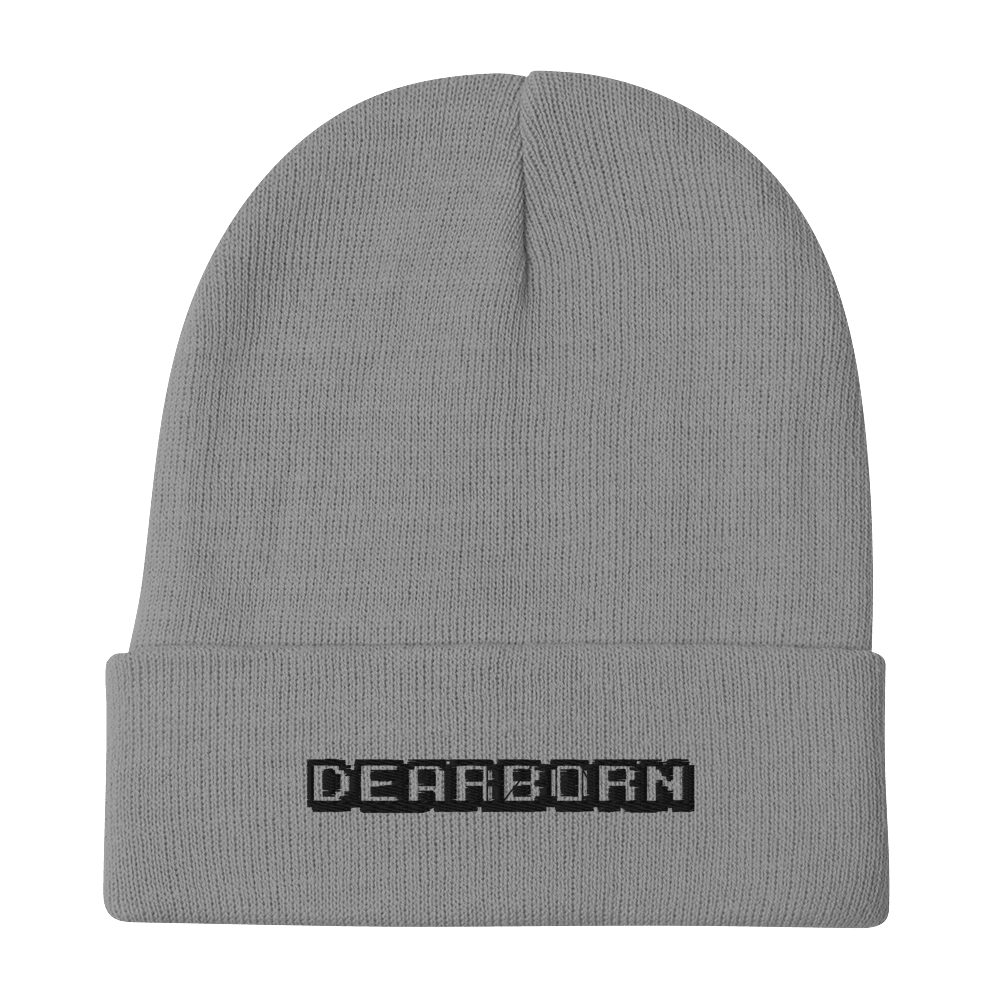 'Dearborn' Winter Beanie (Arcade Font) - Circumspice Michigan