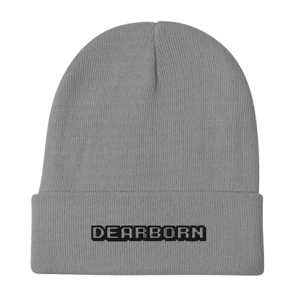 'Dearborn' Winter Beanie (Arcade Font) - Circumspice Michigan