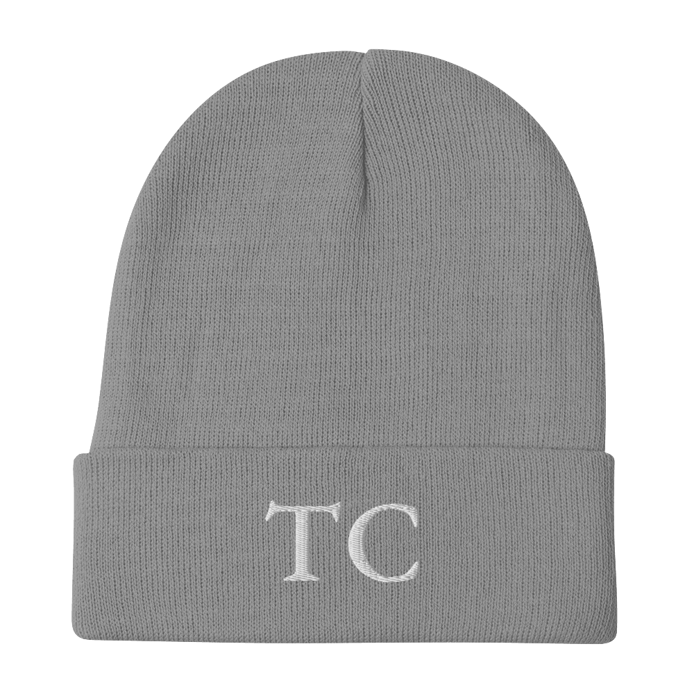 Traverse City 'TC' Winter Beanie (French Serif Font) - Circumspice Michigan