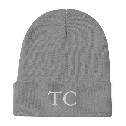 Traverse City 'TC' Winter Beanie (French Serif Font) - Circumspice Michigan