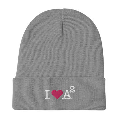 Ann Arbor 'I ❤️ A²' Winter Beanie | White/Black Embroidery - Circumspice Michigan