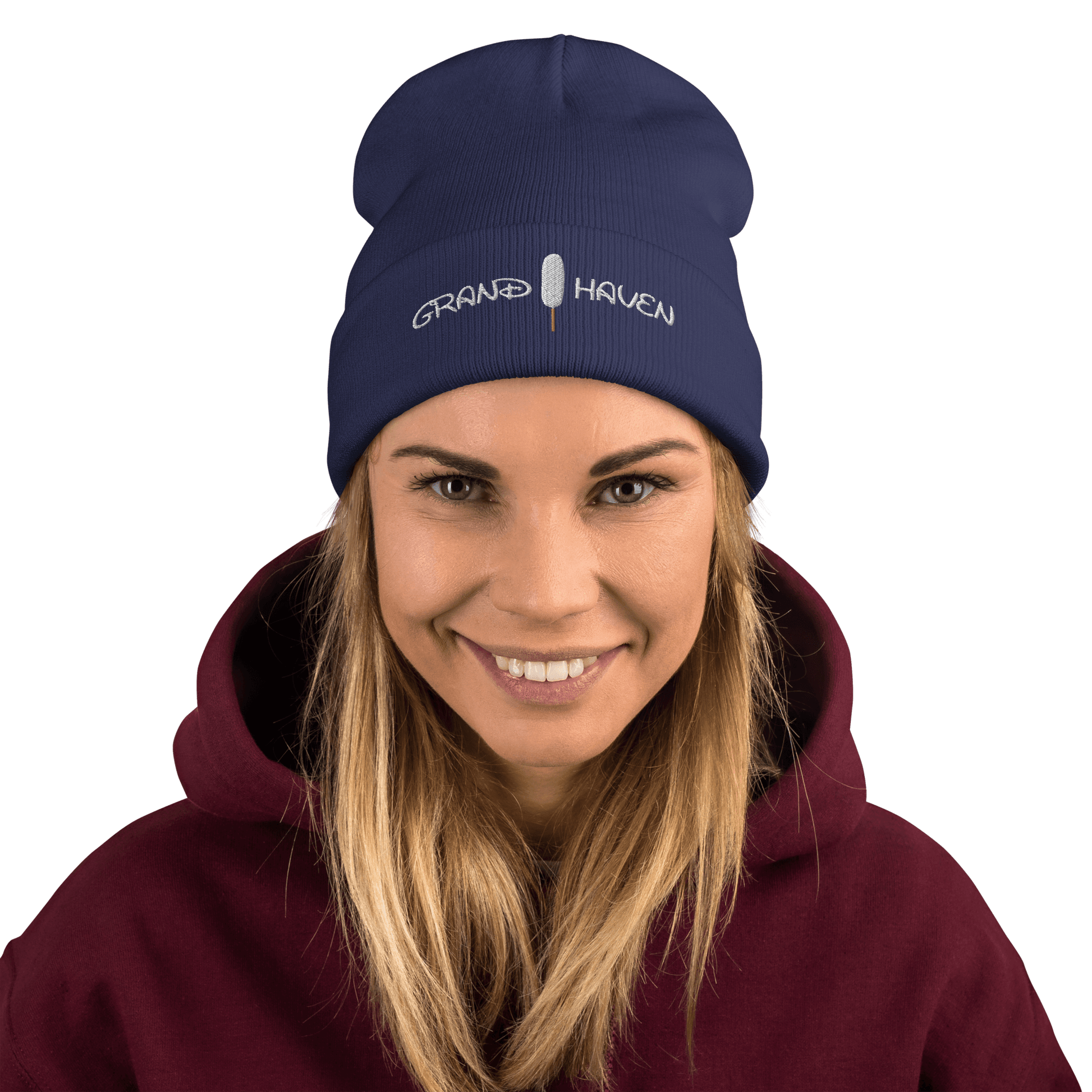 'Grand Haven' Winter Beanie (w/ Corn Dog) - Circumspice Michigan