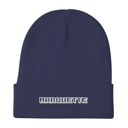 'Marquette' Winter Beanie (Arcade Font) - Circumspice Michigan