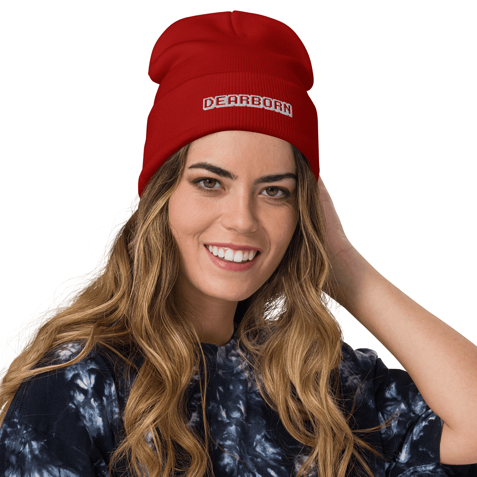 'Dearborn' Winter Beanie (Arcade Font) - Circumspice Michigan