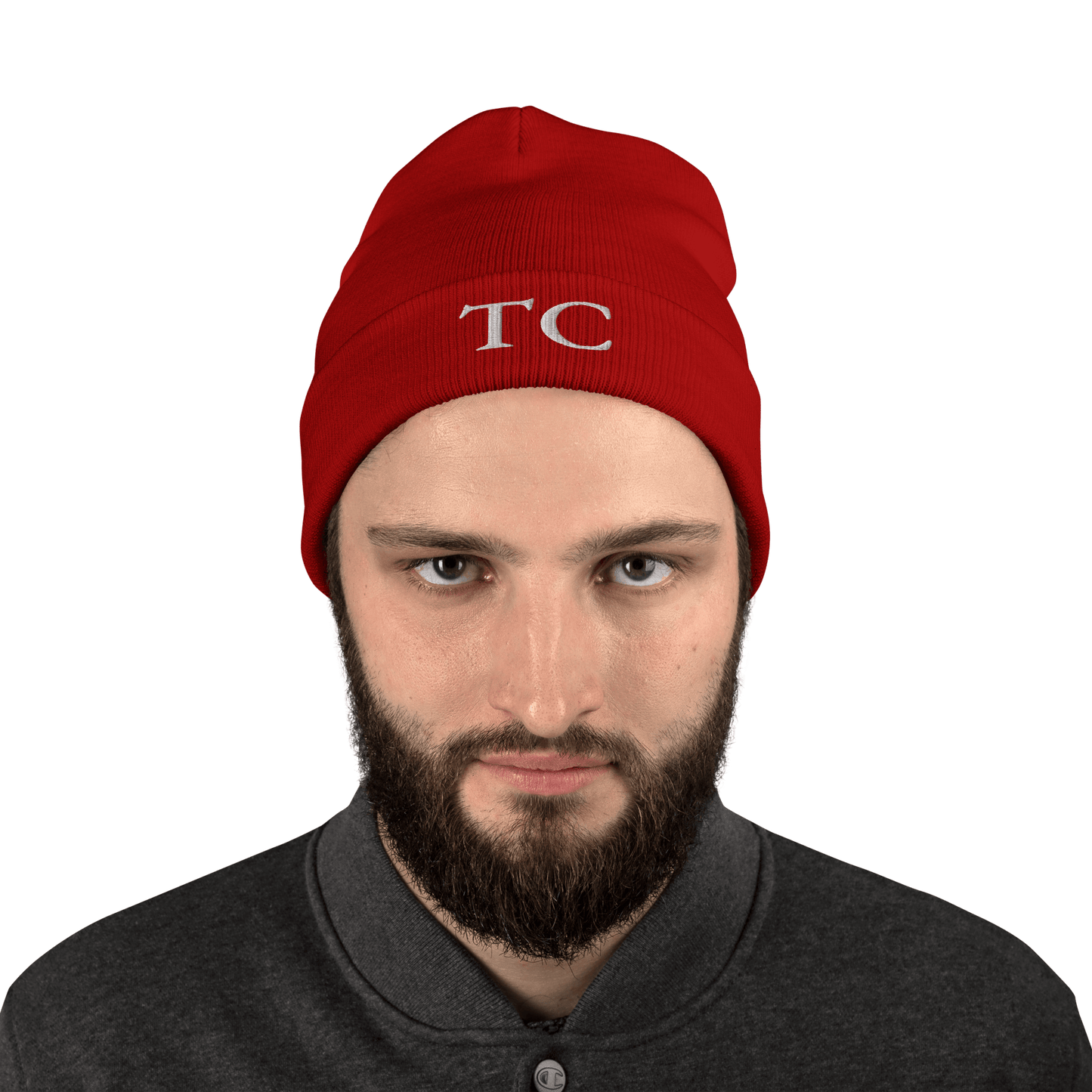 Traverse City 'TC' Winter Beanie (French Serif Font) - Circumspice Michigan