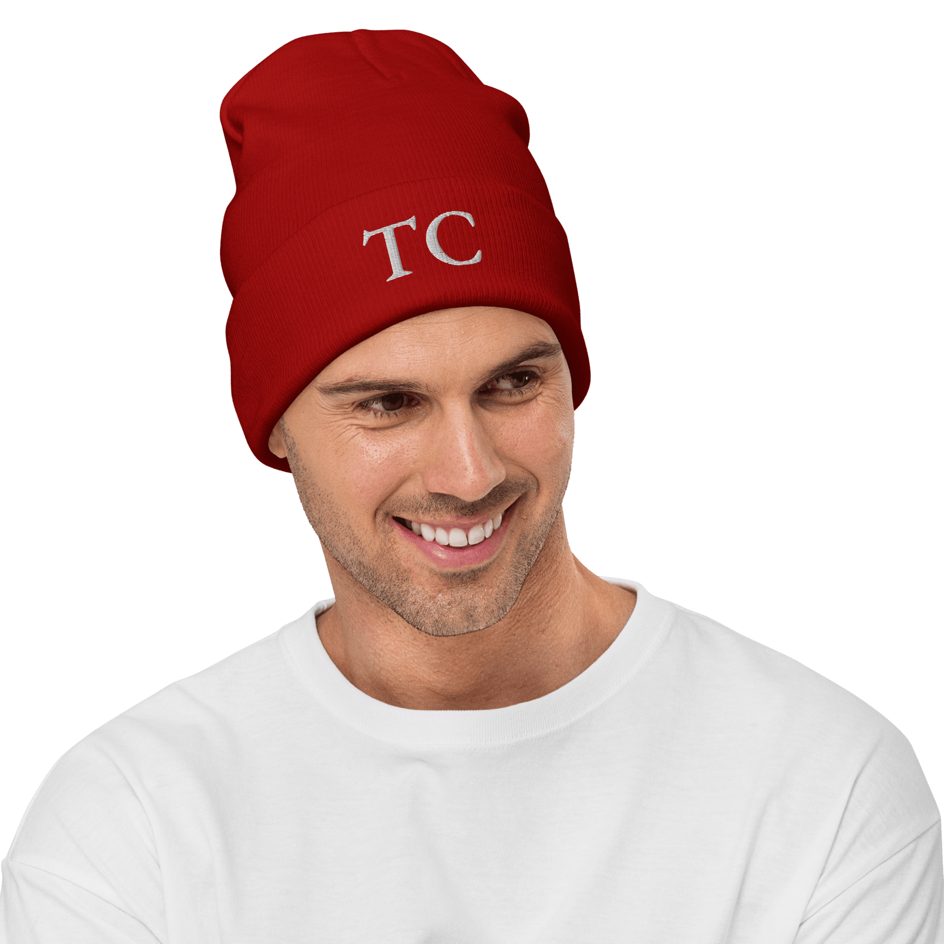 Traverse City 'TC' Winter Beanie (French Serif Font) - Circumspice Michigan