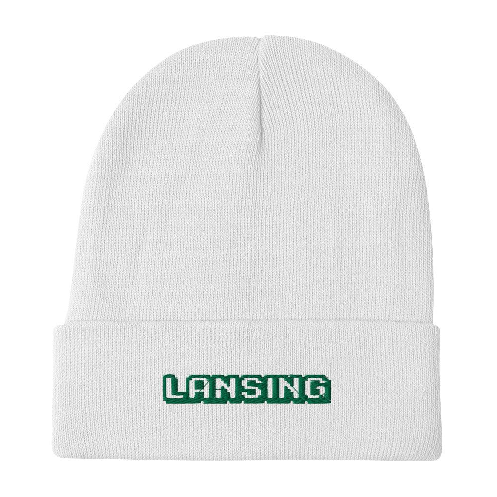 'Lansing' Winter Beanie (Arcade Font) - Circumspice Michigan