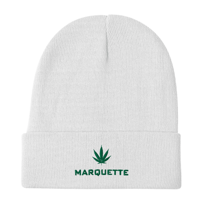 'Marquette' Winter Beanie (w/ Cannabis Leaf) - Circumspice Michigan