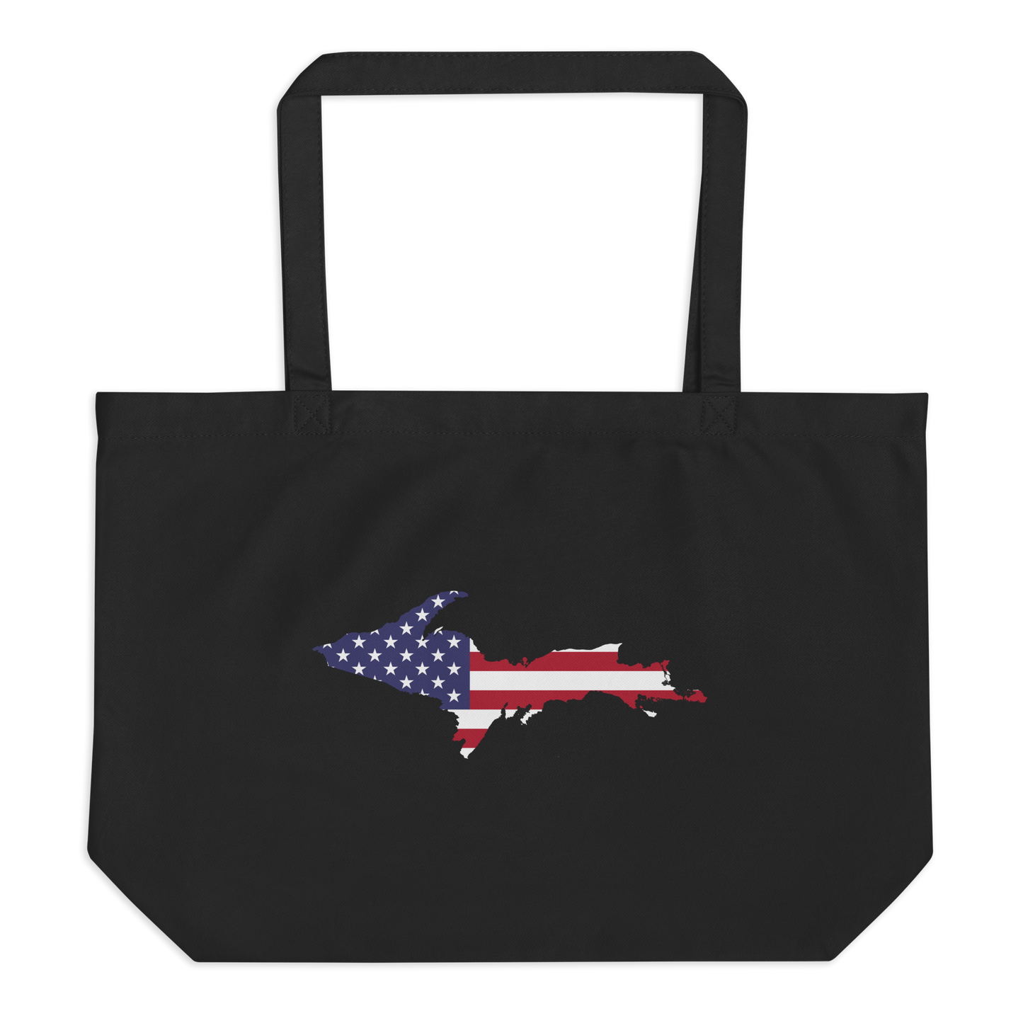 Michigan Upper Peninsula Large Tote Bag (w/ UP USA Flag Outline)