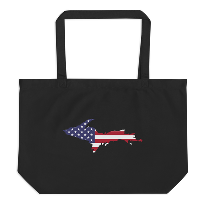 Michigan Upper Peninsula Large Tote Bag (w/ UP USA Flag Outline)