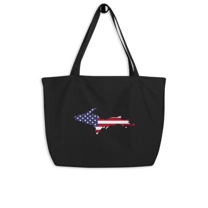 Michigan Upper Peninsula Large Tote Bag (w/ UP USA Flag Outline)