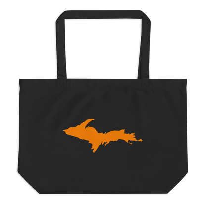 Michigan Upper Peninsula Large Tote Bag (w/ Orange UP Outline)